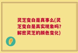 灵芝变白是真事么(灵芝变白是真实现象吗？解密灵芝的颜色变化)