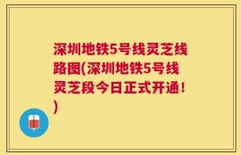 深圳地铁5号线灵芝线路图(深圳地铁5号线灵芝段今日正式开通！)