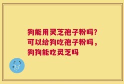 狗能用灵芝孢子粉吗？可以给狗吃孢子粉吗，狗狗能吃灵芝吗