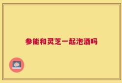 参能和灵芝一起泡酒吗