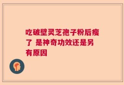 吃破壁灵芝孢子粉后瘦了 是神奇功效还是另有原因
