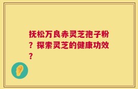 抚松万良赤灵芝孢子粉？探索灵芝的健康功效？
