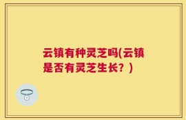 云镇有种灵芝吗(云镇是否有灵芝生长？)
