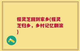 程灵芝回到家乡(程灵芝归乡，乡村记忆翻滚)