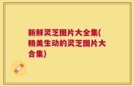 新鲜灵芝图片大全集(精美生动的灵芝图片大合集)