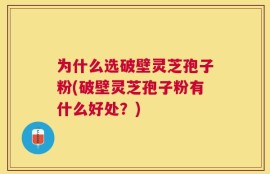 为什么选破壁灵芝孢子粉(破壁灵芝孢子粉有什么好处？)