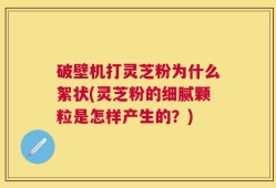 破壁机打灵芝粉为什么絮状(灵芝粉的细腻颗粒是怎样产生的？)