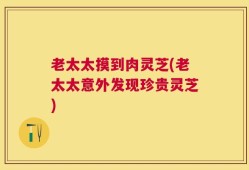 老太太摸到肉灵芝(老太太意外发现珍贵灵芝)