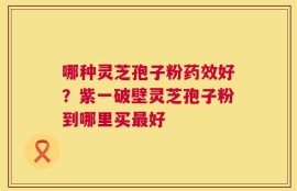 哪种灵芝孢子粉药效好？紫一破壁灵芝孢子粉到哪里买最好