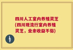 四川人工室内养殖灵芝(四川现流行室内养殖灵芝，业余收益不俗)