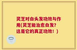 灵芝对白头发功效与作用(灵芝能治愈白发？这是它的真正功效！)