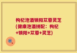枸杞泡酒锁阳苁蓉灵芝(健康泡酒拼配：枸杞+锁阳+苁蓉+灵芝)