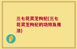 三七花灵芝枸杞(三七花灵芝枸杞的功效及用法)