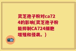 灵芝孢子粉对ca724的影响(灵芝孢子粉能抑制CA724细胞增殖和侵袭。)