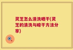 灵芝怎么清洗晒干(灵芝的清洗与晾干方法分享)