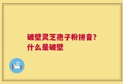 破壁灵芝孢子粉拼音？什么是破壁