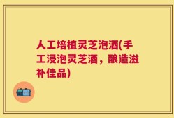 人工培植灵芝泡酒(手工浸泡灵芝酒，酿造滋补佳品)
