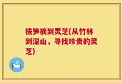 拔笋摘到灵芝(从竹林到深山，寻找珍贵的灵芝)