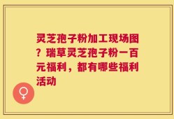灵芝孢子粉加工现场图？瑞草灵芝孢子粉一百元福利，都有哪些福利活动