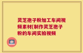 灵芝孢子粉加工车间视频素材(制作灵芝孢子粉的车间实拍视频