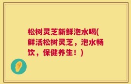 松树灵芝新鲜泡水喝(鲜活松树灵芝，泡水畅饮，保健养生！)
