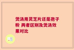 煲汤用灵芝片还是孢子粉 两者区别及煲汤效果对比