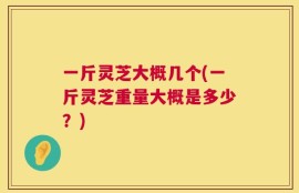 一斤灵芝大概几个(一斤灵芝重量大概是多少？)
