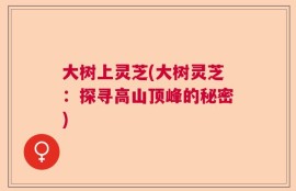 大树上灵芝(大树灵芝：探寻高山顶峰的秘密)