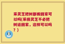 采灵芝把树都搬回家可以吗(采摘灵芝不必把树运回家，这样可以吗？)