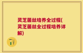 灵芝菌丝培养全过程(灵芝菌丝全过程培养详解)