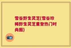 雪谷野生灵芝(雪谷珍稀野生灵芝重登热门时尚圈)
