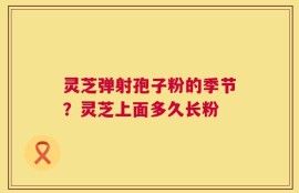 灵芝弹射孢子粉的季节？灵芝上面多久长粉