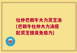 杜仲巴戟牛大力灵芝汤(巴戟牛杜仲大力汤搭配灵芝提高免疫力)