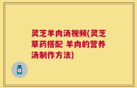 灵芝羊肉汤视频(灵芝草药搭配 羊肉的营养汤制作方法)