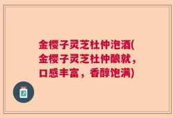 金樱子灵芝杜仲泡酒(金樱子灵芝杜仲酿就，口感丰富，香醇饱满)