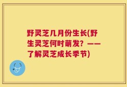 野灵芝几月份生长(野生灵芝何时萌发？——了解灵芝成长季节)