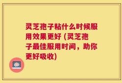 灵芝孢子粘什么时候服用效果更好 (灵芝孢子最佳服用时间，助你更好吸收)