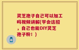 灵芝孢子自己可以加工吗视频讲解(学会这招，自己也能DIY灵芝孢子粉！)