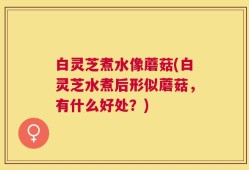 白灵芝煮水像蘑菇(白灵芝水煮后形似蘑菇，有什么好处？)