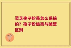 灵芝孢子粉是怎么采摘的？孢子粉破壳与破壁区别