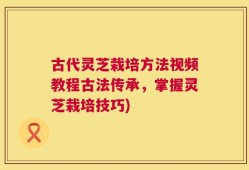 古代灵芝栽培方法视频教程古法传承，掌握灵芝栽培技巧)