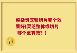 整朵灵芝和切片哪个效果好(灵芝整体或切片 哪个更有效？)
