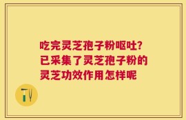 吃完灵芝孢子粉呕吐？已采集了灵芝孢子粉的灵芝功效作用怎样呢