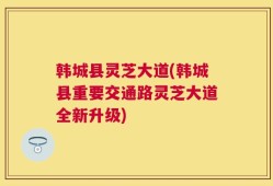 韩城县灵芝大道(韩城县重要交通路灵芝大道全新升级)