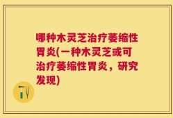哪种木灵芝治疗萎缩性胃炎(一种木灵芝或可治疗萎缩性胃炎，研究发现)