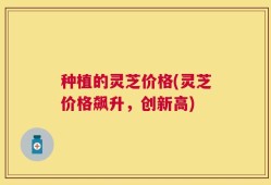 种植的灵芝价格(灵芝价格飙升，创新高)