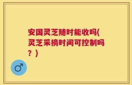 安国灵芝随时能收吗(灵芝采摘时间可控制吗？)