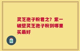 灵芝孢子粉君之？紫一破壁灵芝孢子粉到哪里买最好
