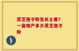 灵芝孢子粉生长土里？一亩地产多少灵芝孢子粉