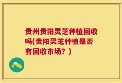 贵州贵阳灵芝种植回收吗(贵阳灵芝种植是否有回收市场？)